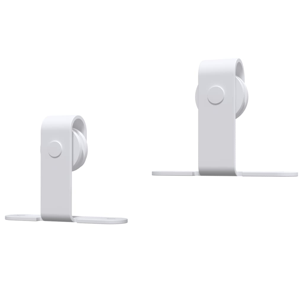 Set glisare mini ușă pentru dulap, alb, oțel carbon, 200 cm GartenMobel Dekor