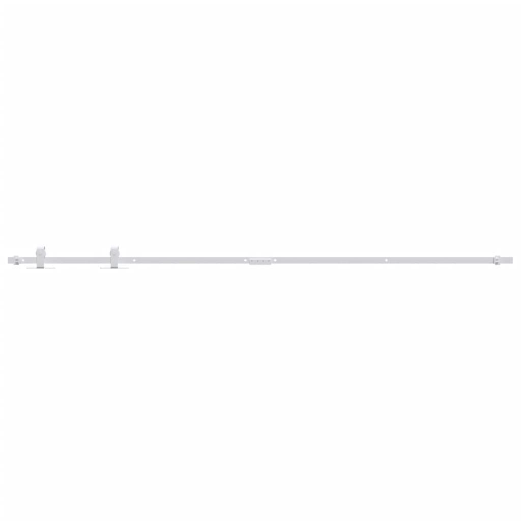 Set glisare mini ușă pentru dulap, alb, oțel carbon, 200 cm GartenMobel Dekor