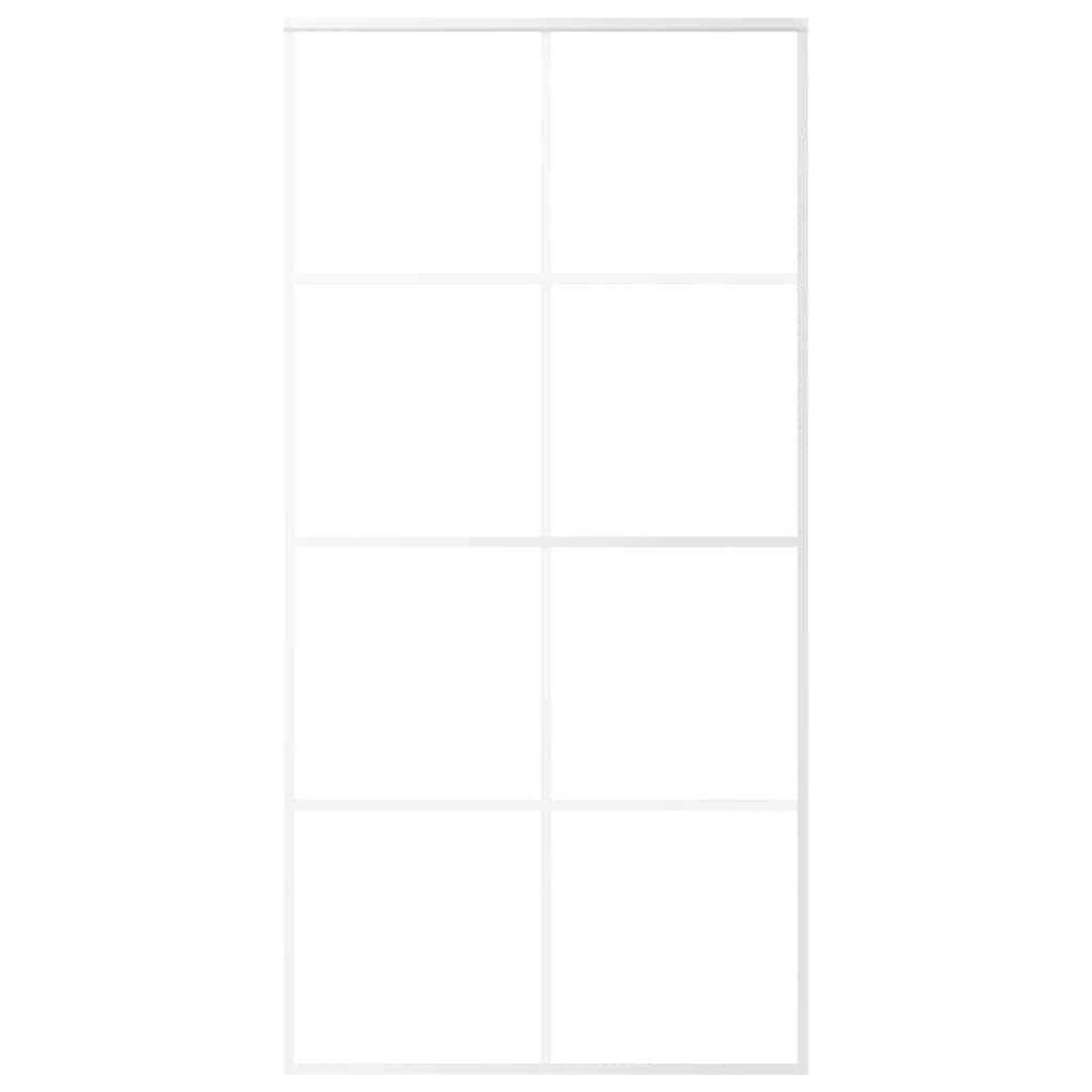 Ușă glisantă, alb, 102,5x205 cm, sticlă ESG și aluminiu GartenMobel Dekor