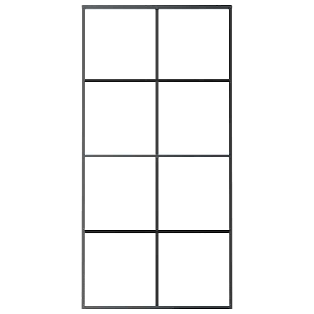 Ușă glisantă, negru, 102,5x205 cm, sticlă ESG și aluminiu GartenMobel Dekor