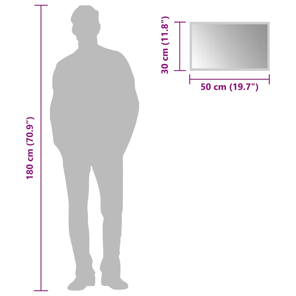 Oglindă cu LED de baie, 50x30 cm GartenMobel Dekor