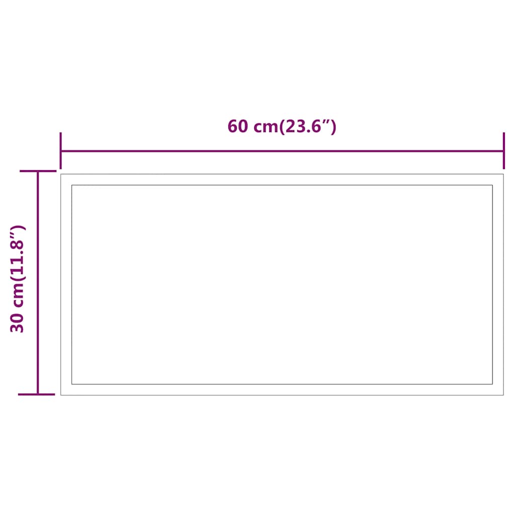 Oglindă cu LED de baie, 60x30 cm GartenMobel Dekor