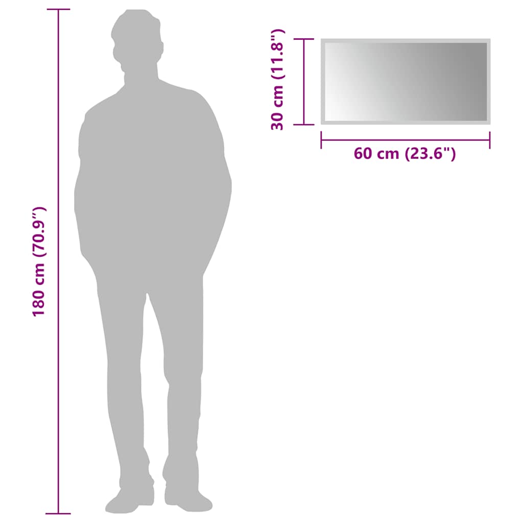 Oglindă cu LED de baie, 60x30 cm GartenMobel Dekor