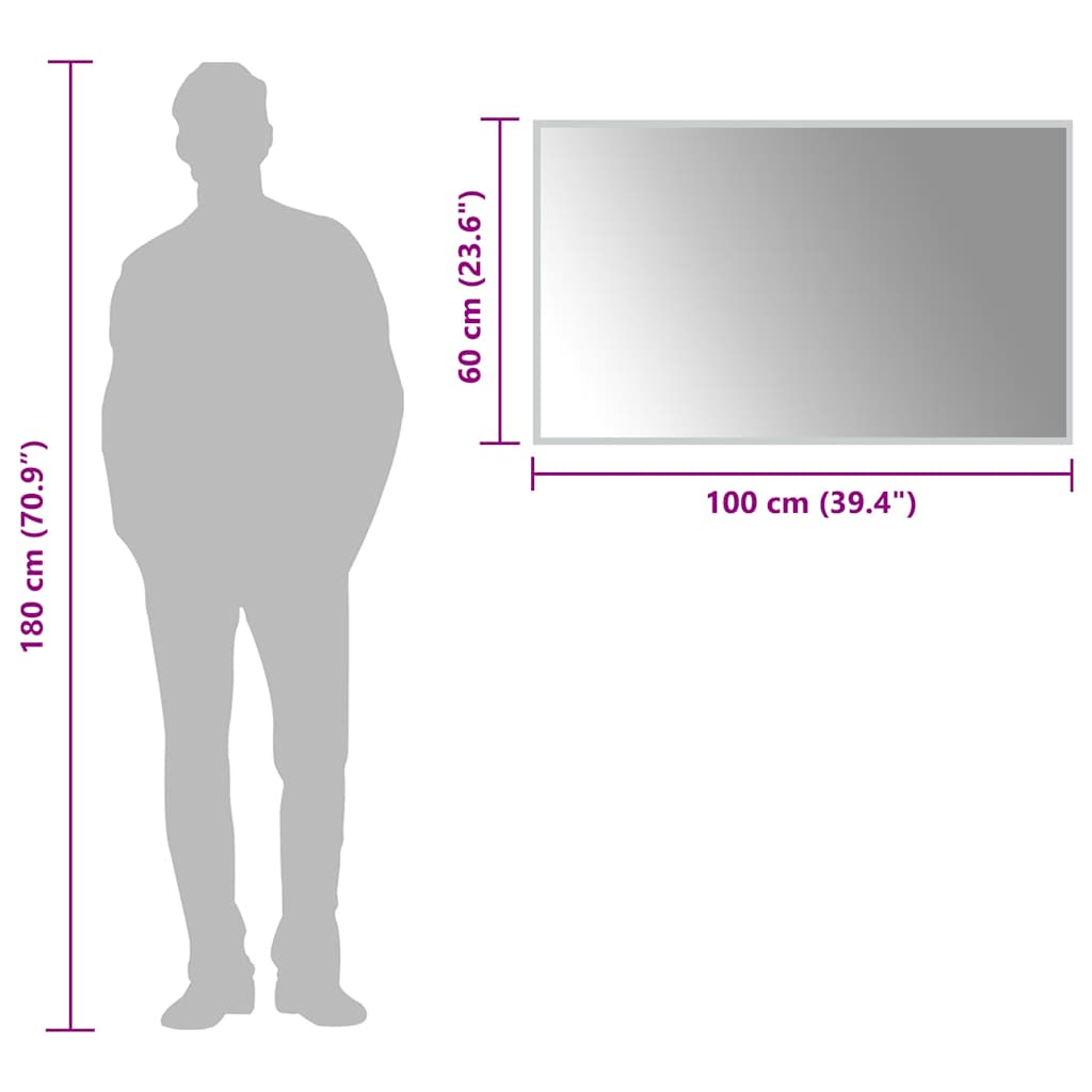 Oglindă de baie cu LED, 100x60 cm GartenMobel Dekor