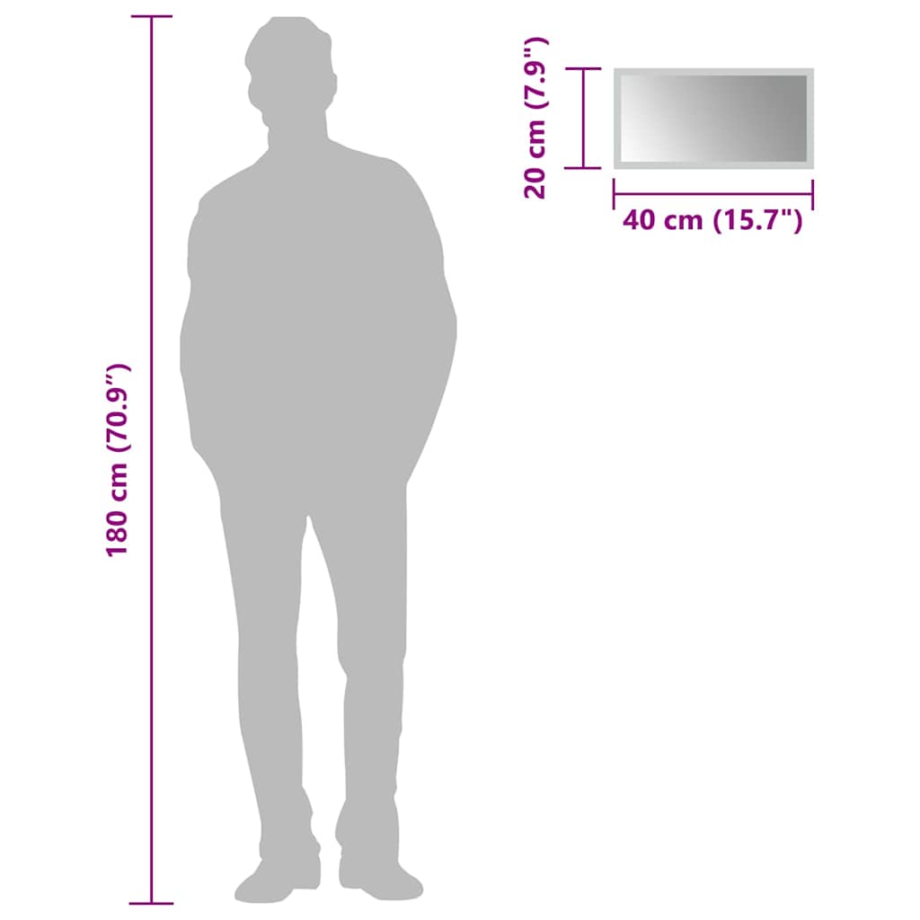 Oglindă de baie cu LED, 40x20 cm GartenMobel Dekor