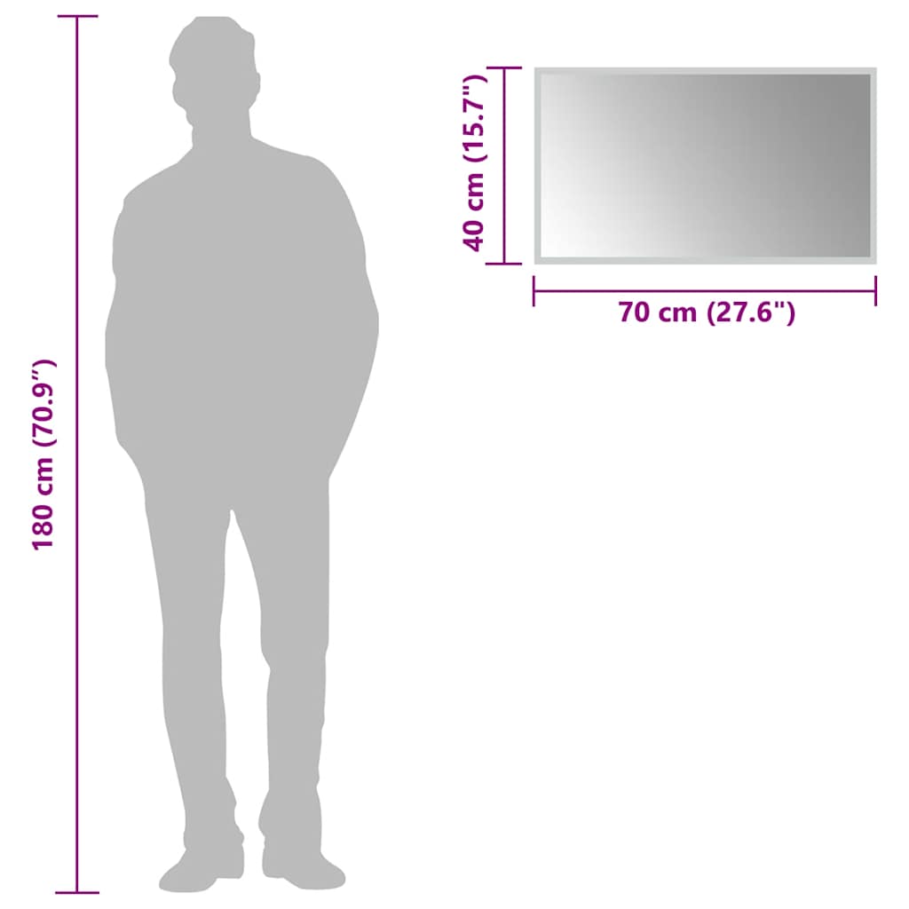 Oglindă de baie cu LED, 70x40 cm GartenMobel Dekor