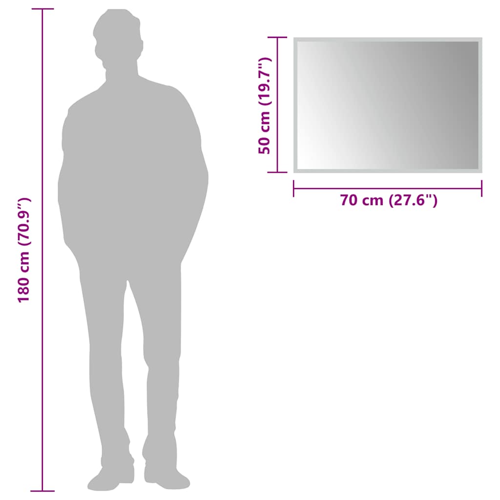 Oglindă de baie cu LED, 70x50 cm GartenMobel Dekor