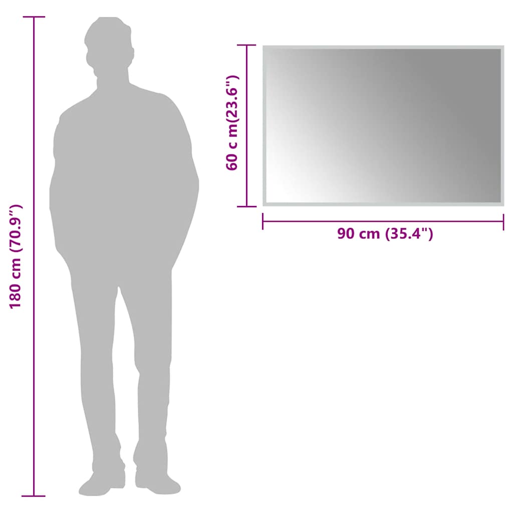 Oglindă de baie cu LED, 90x60 cm GartenMobel Dekor