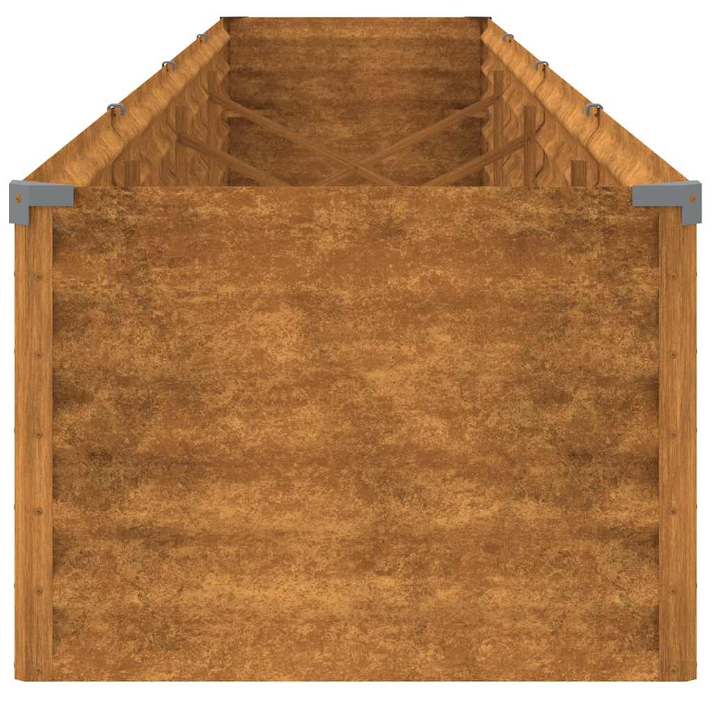 Pat de grădină înălțat 386x50x36 cm, oțel corten GartenMobel Dekor