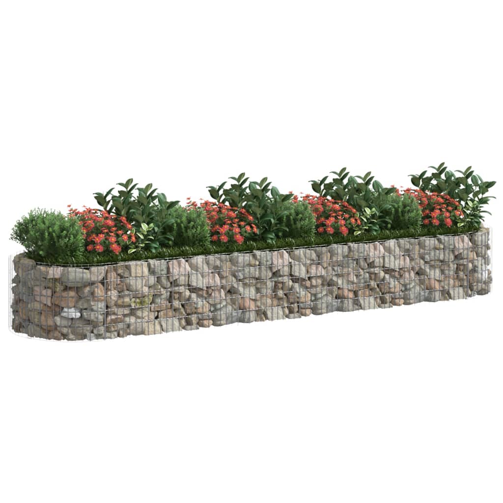 Strat înălțat gabion, 400x100x50 cm, fier galvanizat GartenMobel Dekor