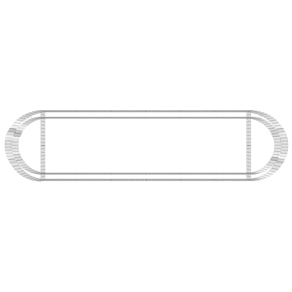 Strat înălțat gabion, 400x100x50 cm, fier galvanizat GartenMobel Dekor