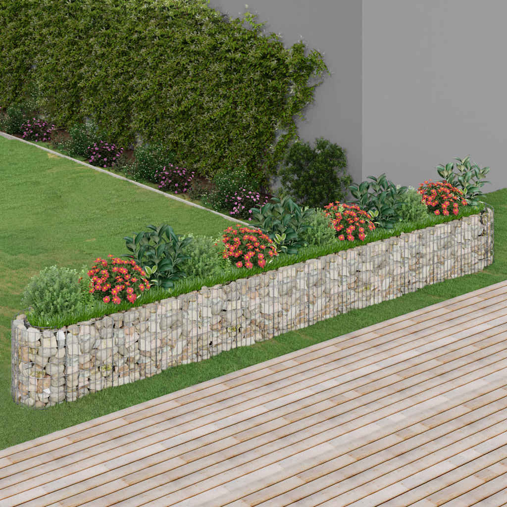 Strat înălțat gabion, 470x50x50 cm, fier galvanizat GartenMobel Dekor