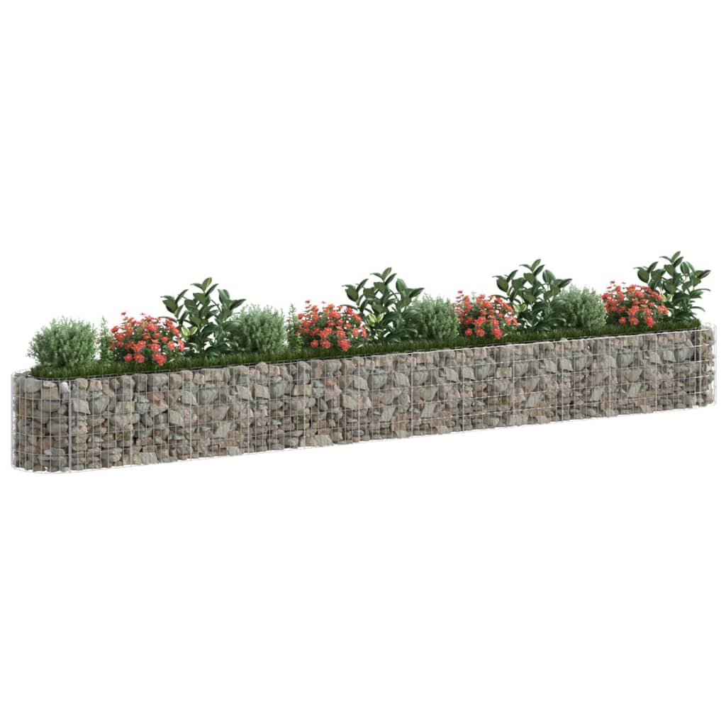 Strat înălțat gabion, 470x50x50 cm, fier galvanizat GartenMobel Dekor
