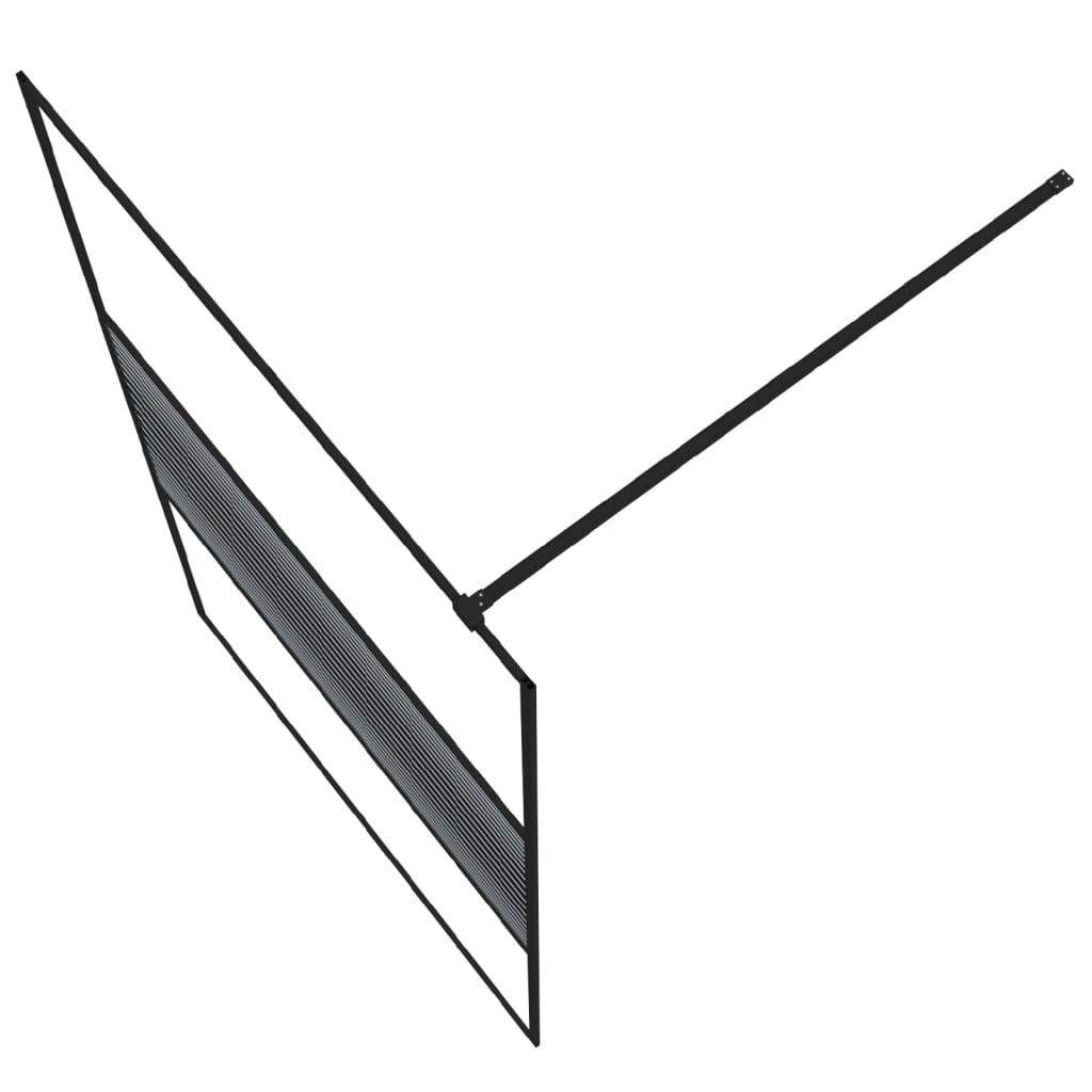 Paravan de duș walk-in negru 115x195 cm sticlă ESG transparentă GartenMobel Dekor