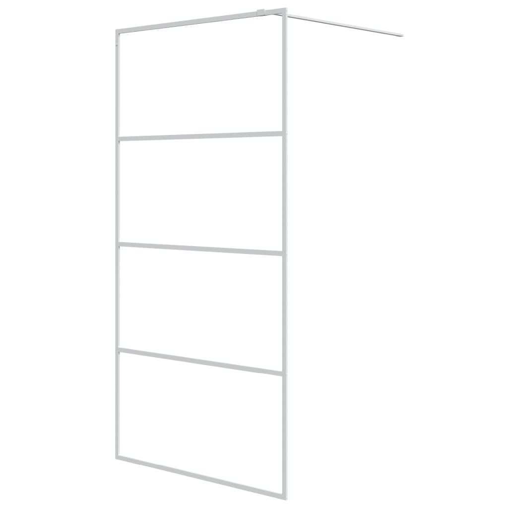 Paravan duș walk-in, alb, 100x195 cm, sticlă ESG transparentă GartenMobel Dekor