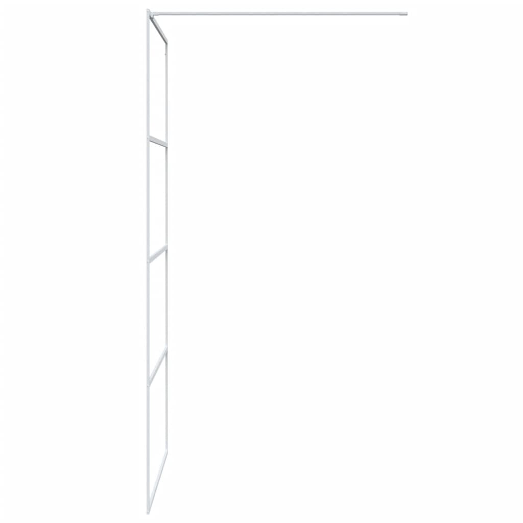 Paravan duș walk-in, alb, 100x195 cm, sticlă ESG transparentă GartenMobel Dekor