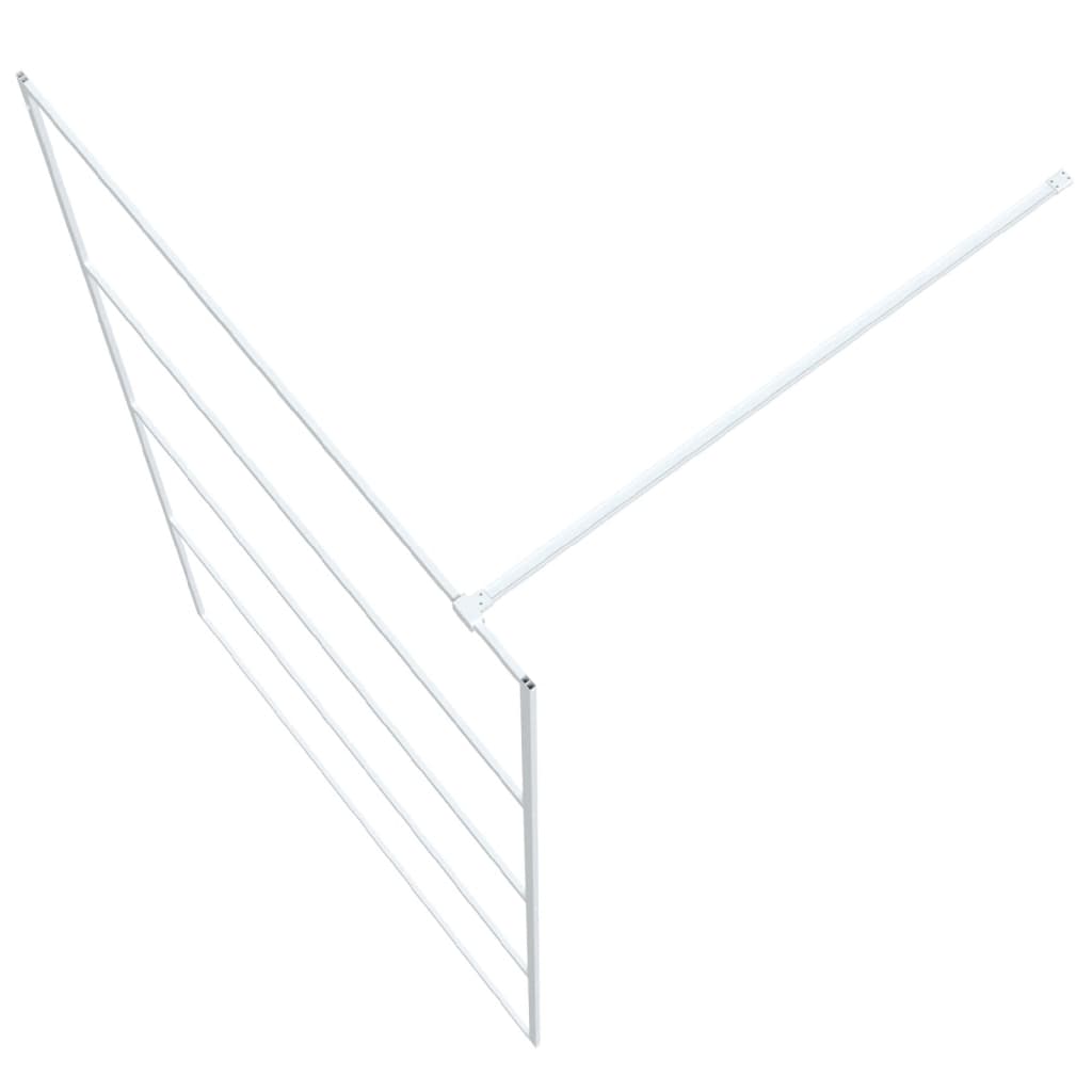 Paravan duș walk-in, alb, 115x195 cm, sticlă ESG transparentă GartenMobel Dekor