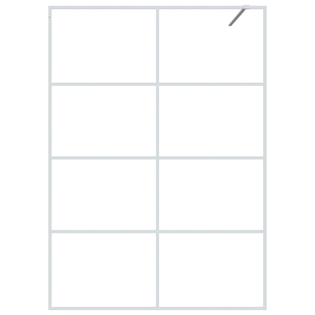 Paravan duș walk-in, alb, 140x195 cm, sticlă ESG transparentă GartenMobel Dekor