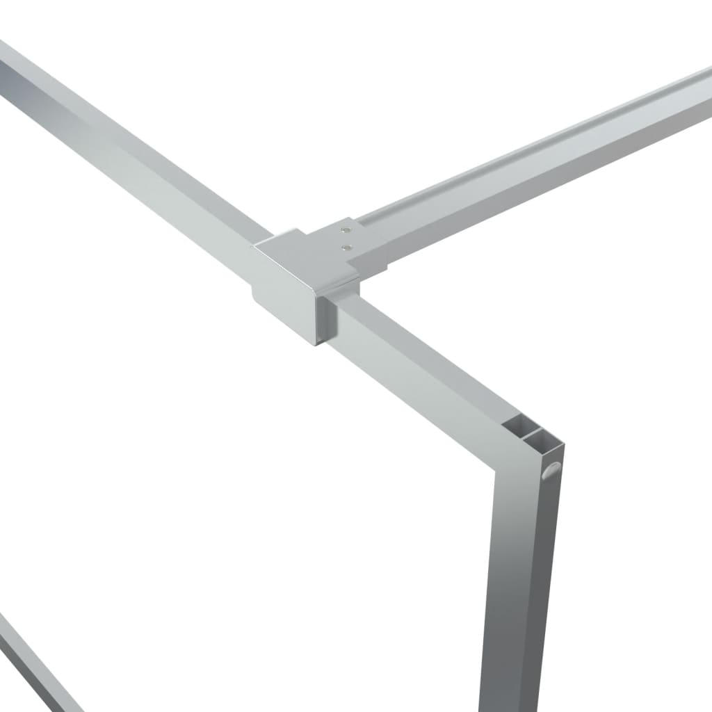 Paravan duș walk-in argintiu 100x195 cm sticlă ESG transparentă GartenMobel Dekor