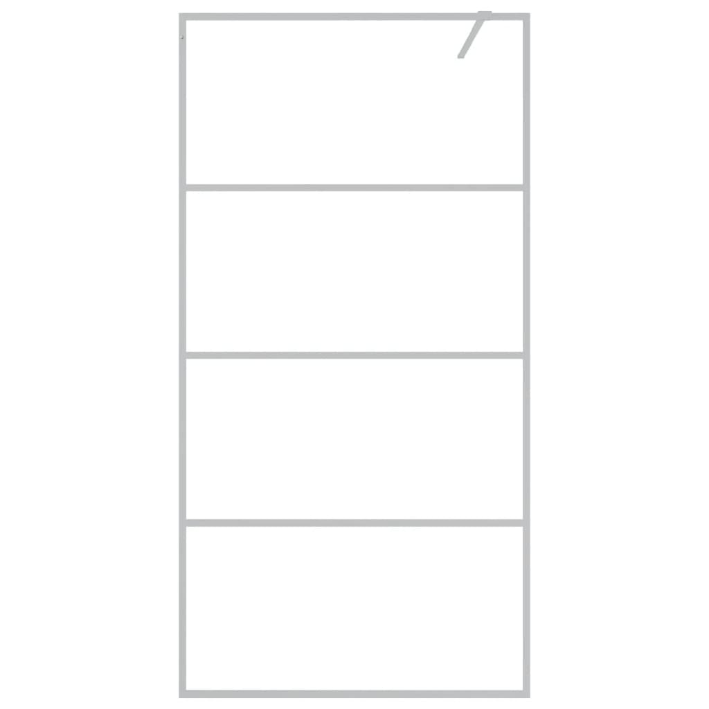 Paravan duș walk-in argintiu 100x195 cm sticlă ESG transparentă GartenMobel Dekor