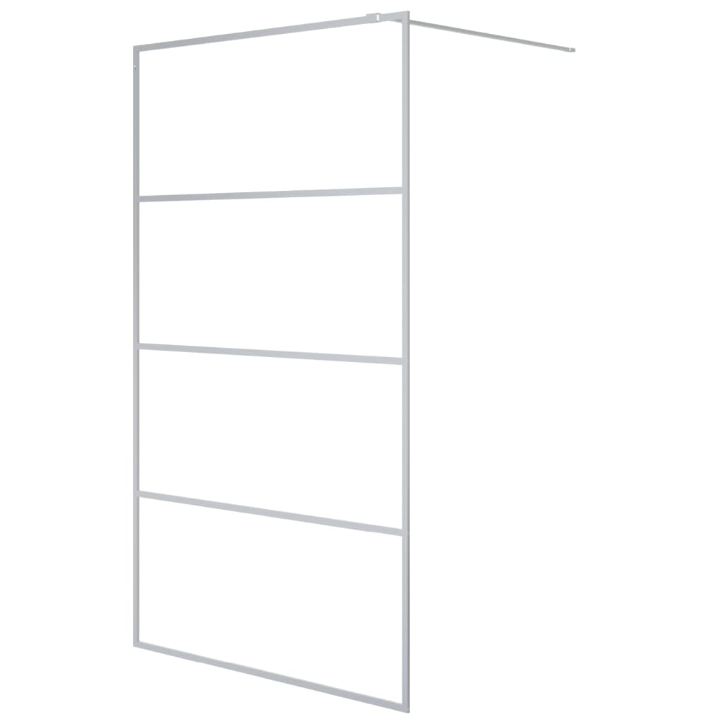 Paravan duș walk-in argintiu 115x195 cm sticlă ESG transparentă GartenMobel Dekor