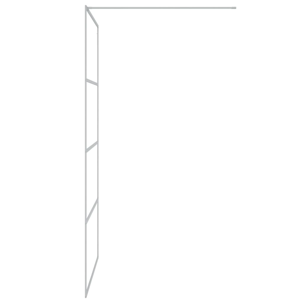 Paravan duș walk-in argintiu 115x195 cm sticlă ESG transparentă GartenMobel Dekor