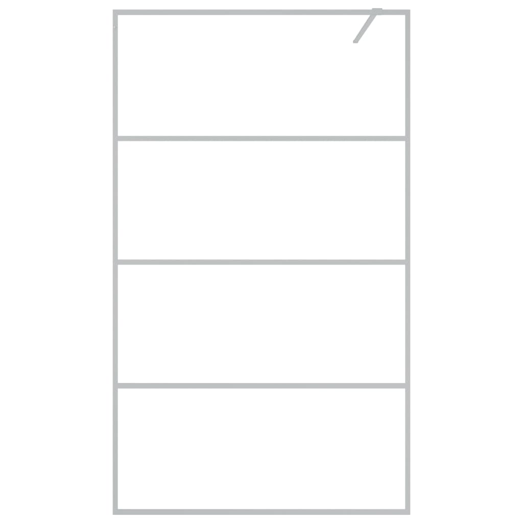 Paravan duș walk-in argintiu 115x195 cm sticlă ESG transparentă GartenMobel Dekor