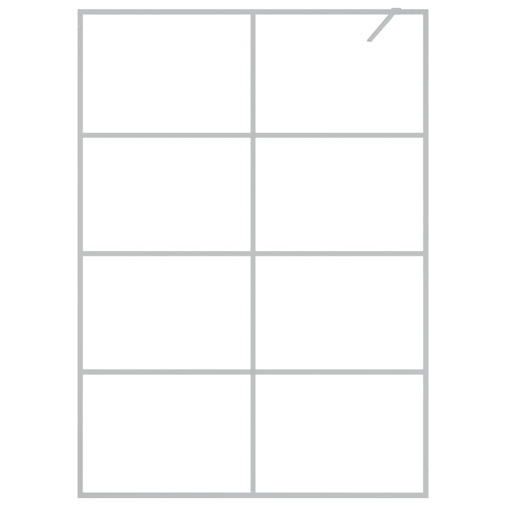 Paravan duș walk-in argintiu 140x195 cm sticlă ESG transparentă GartenMobel Dekor