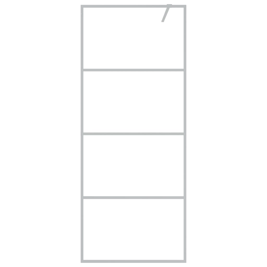 Paravan duș walk-in argintiu 80x195 cm sticlă ESG transparentă GartenMobel Dekor