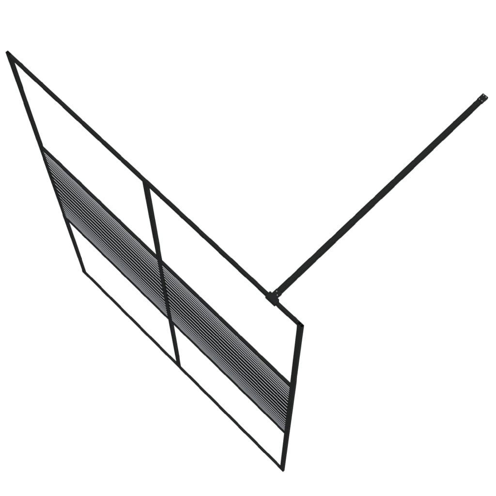Paravan duș walk-in negru 140x195 cm sticlă ESG transparentă GartenMobel Dekor