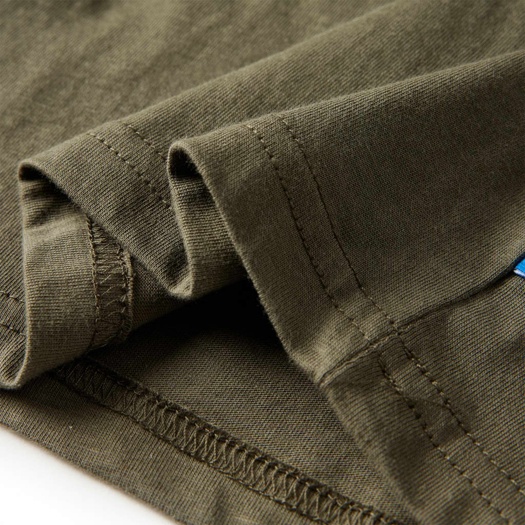 Tricou pentru copii cu mâneci lungi, kaki, 128 GartenMobel Dekor