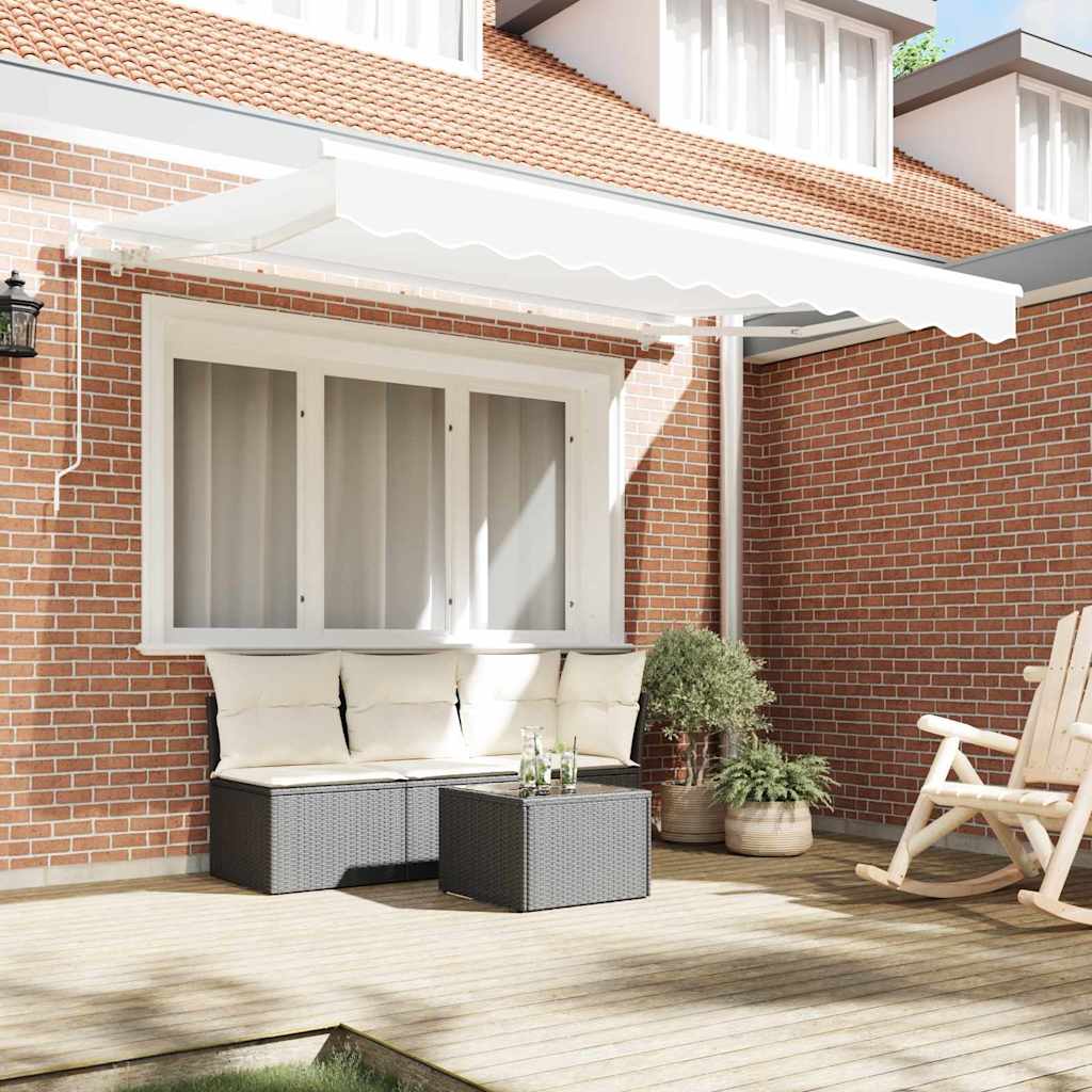 Cortina Retractabilă Alb 350 x 200 cm Poliester și Aluminiu GartenMobel Dekor