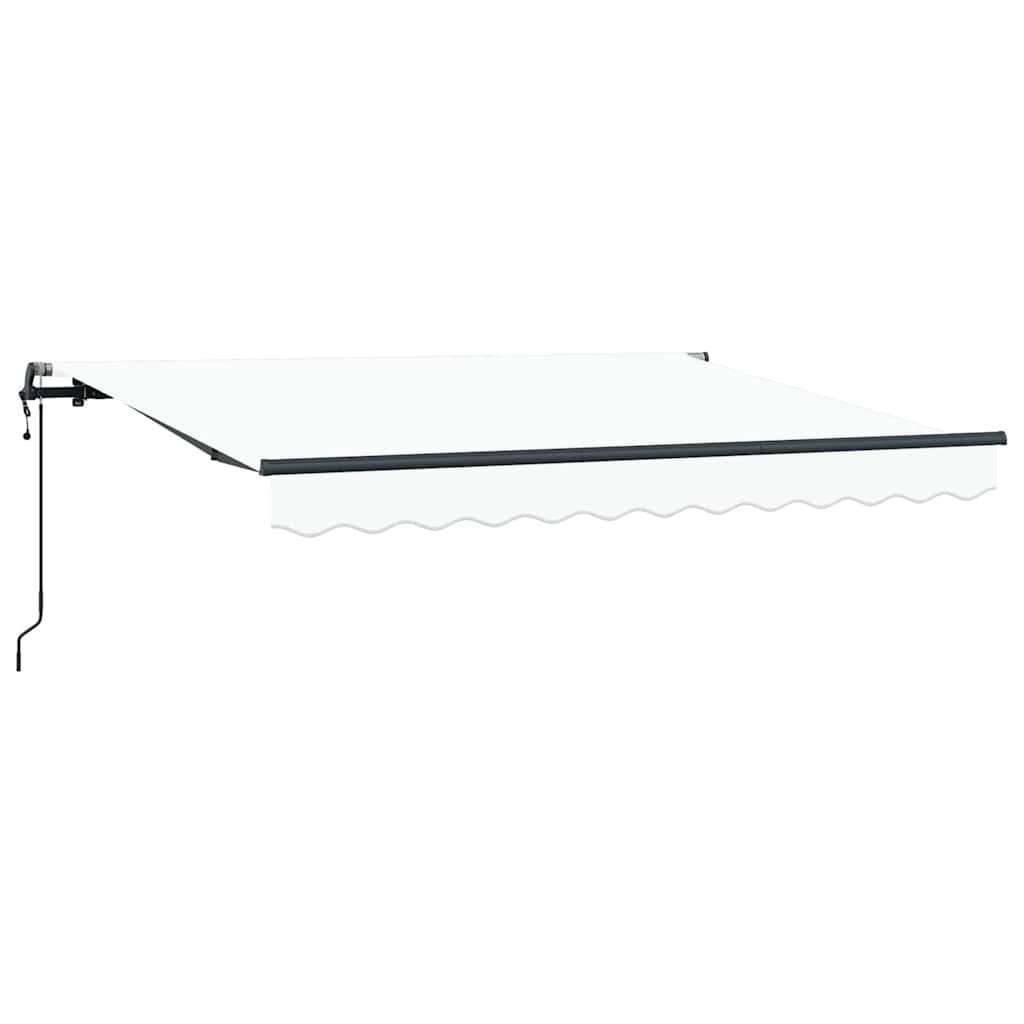 Cortina Retractabilă Alb 350 x 200 cm Poliester și Aluminiu GartenMobel Dekor