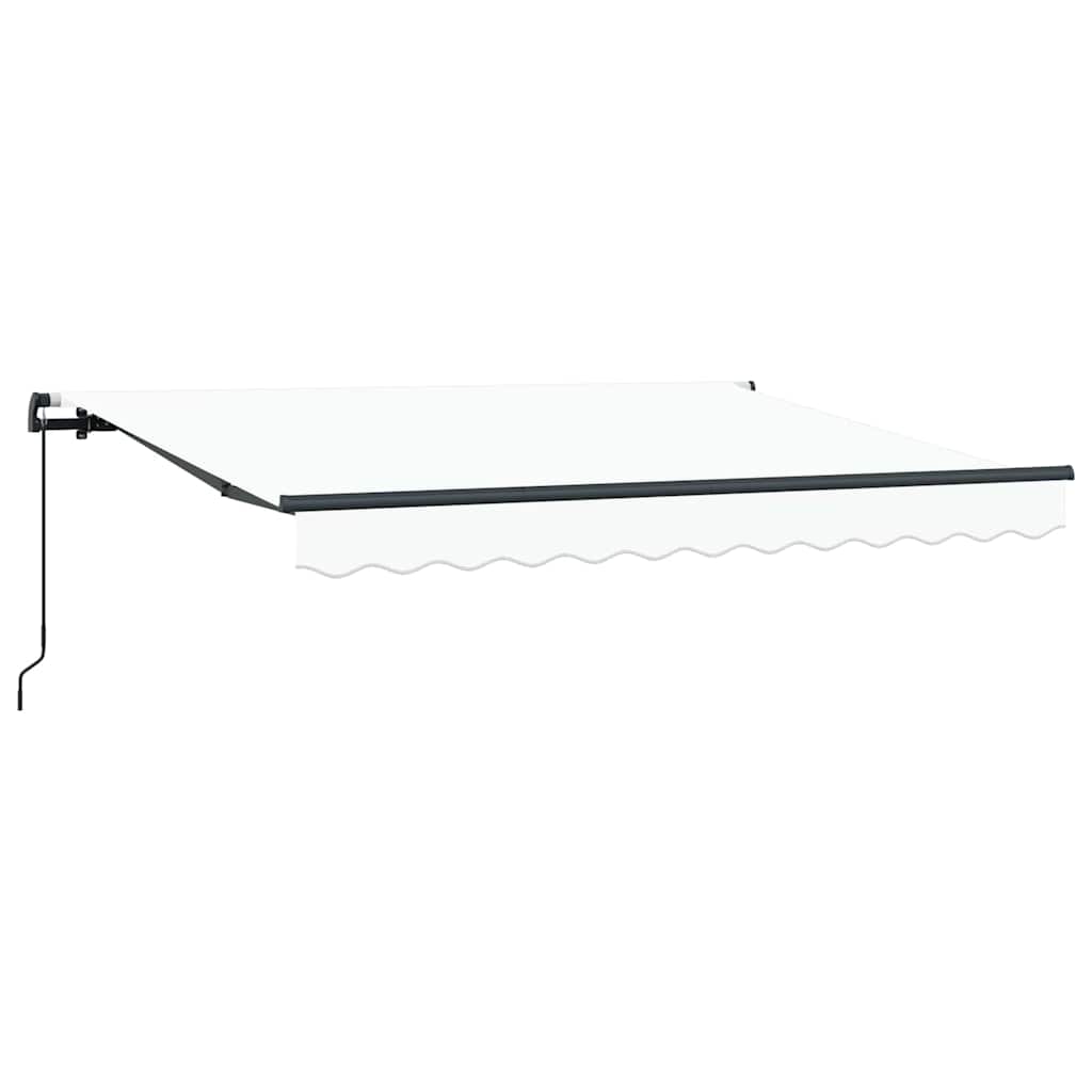 Cortina Retractabilă Alb 350 x 200 cm Poliester și Aluminiu GartenMobel Dekor