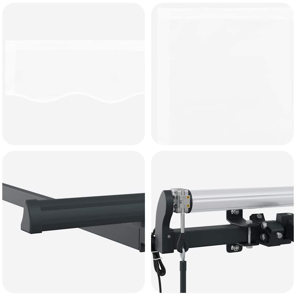 Cortina Retractabilă Alb 350 x 200 cm Poliester și Aluminiu GartenMobel Dekor