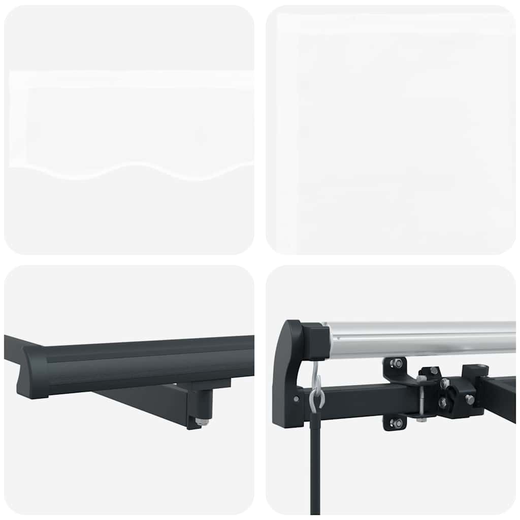 Cortina Retractabilă Alb 350 x 200 cm Poliester și Aluminiu GartenMobel Dekor