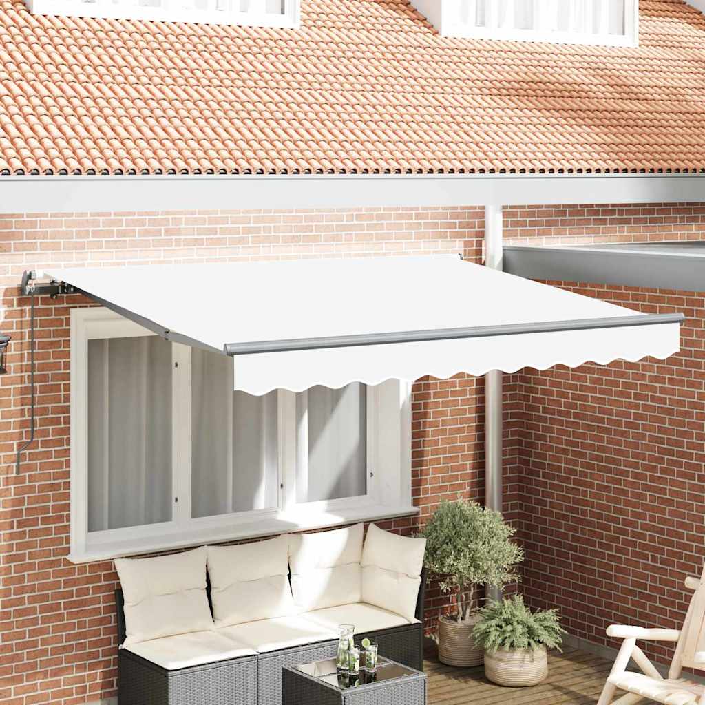Cortina Retractabilă Alb 350 x 200 cm Poliester și Aluminiu GartenMobel Dekor