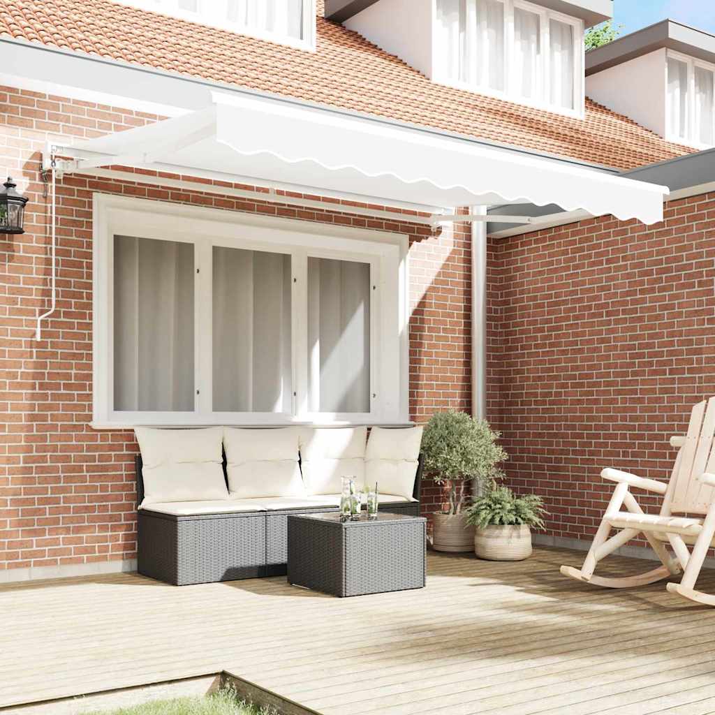 Cortina Retractabilă Alb 350x200 cm țesătură GartenMobel Dekor