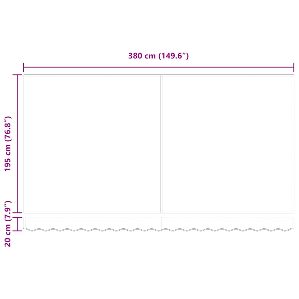 Cortina Retractabilă Albastru și Alb 400 x 200 cm GartenMobel Dekor