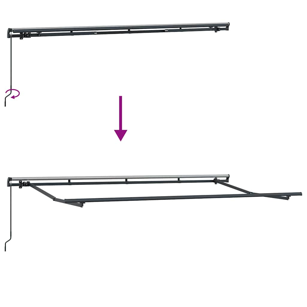 Cortina Retractabilă Albastru și Alb 400 x 200 cm GartenMobel Dekor