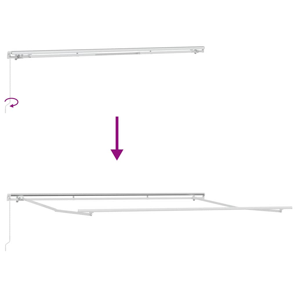 Cortina Retractabilă Albastru și Alb 400 x 200 cm GartenMobel Dekor