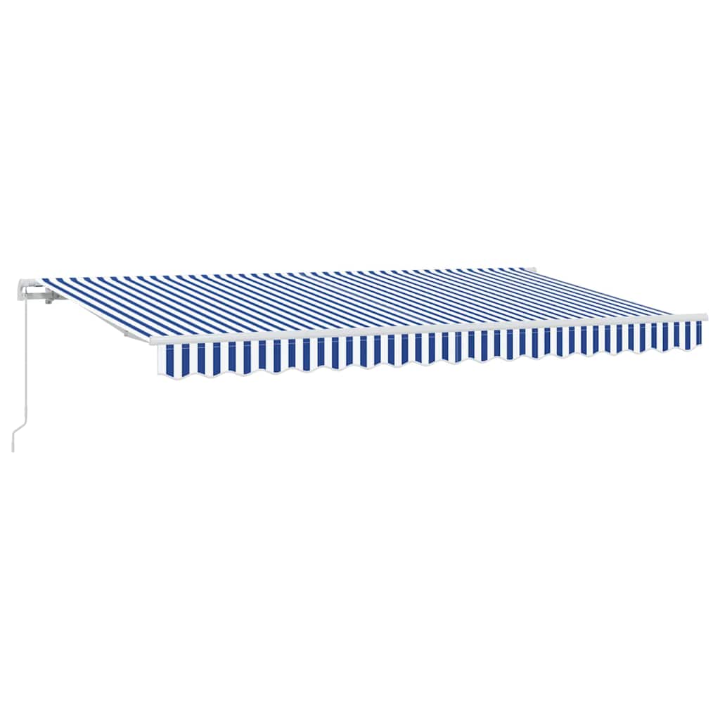 Cortina Retractabilă Albastru și Alb 400 x 200 cm GartenMobel Dekor