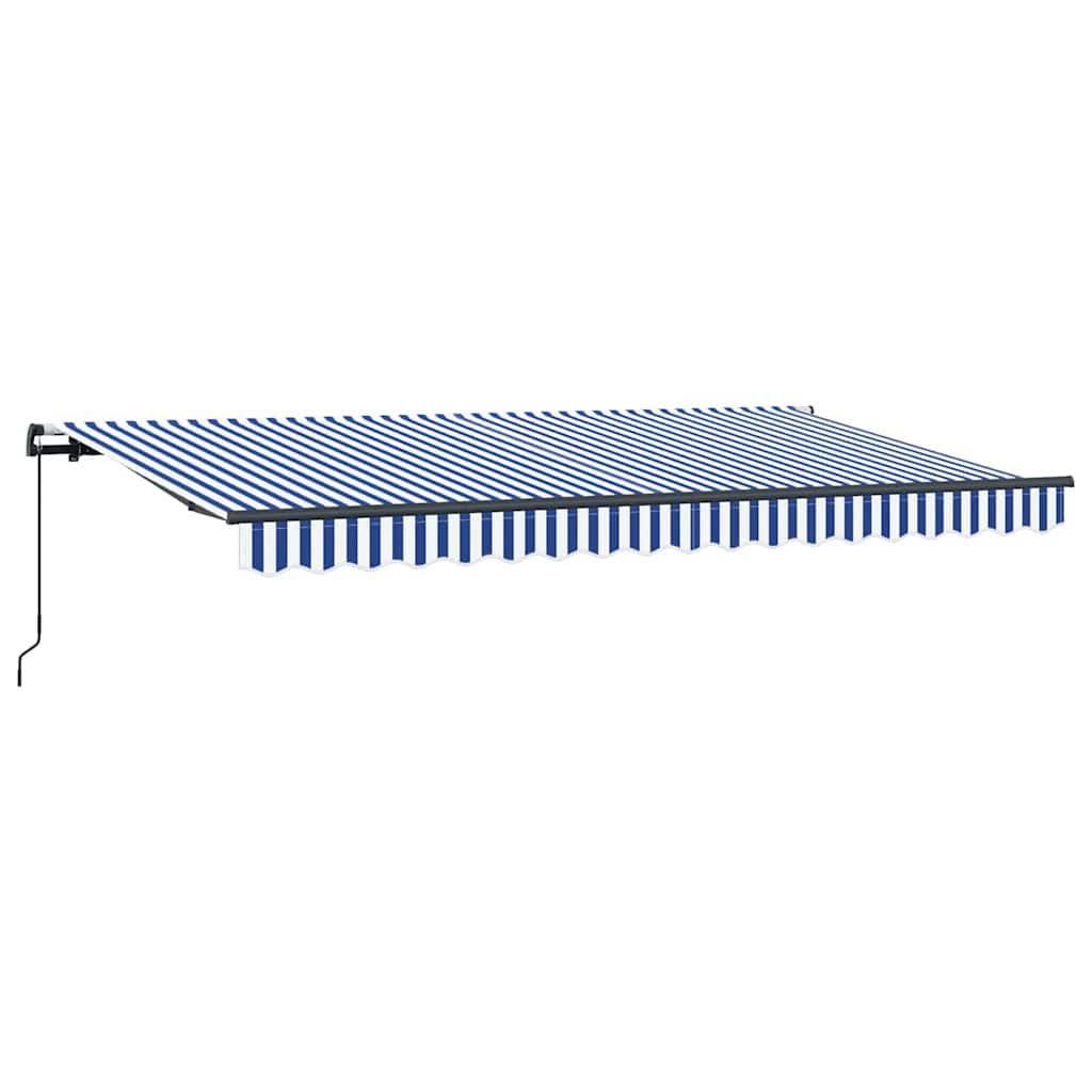 Cortina Retractabilă Albastru și Alb 400 x 200 cm GartenMobel Dekor
