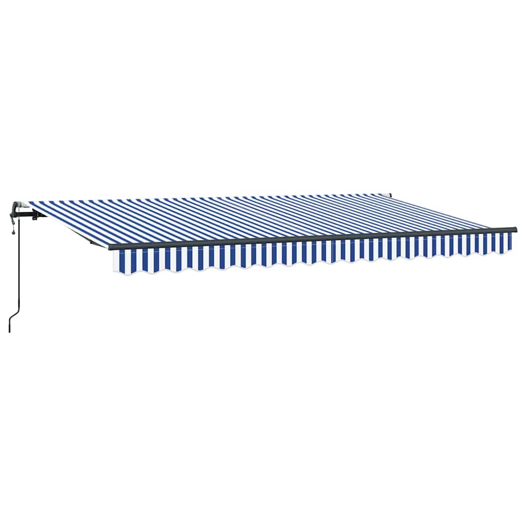 Cortina Retractabilă Albastru și Alb 400 x 200 cm GartenMobel Dekor