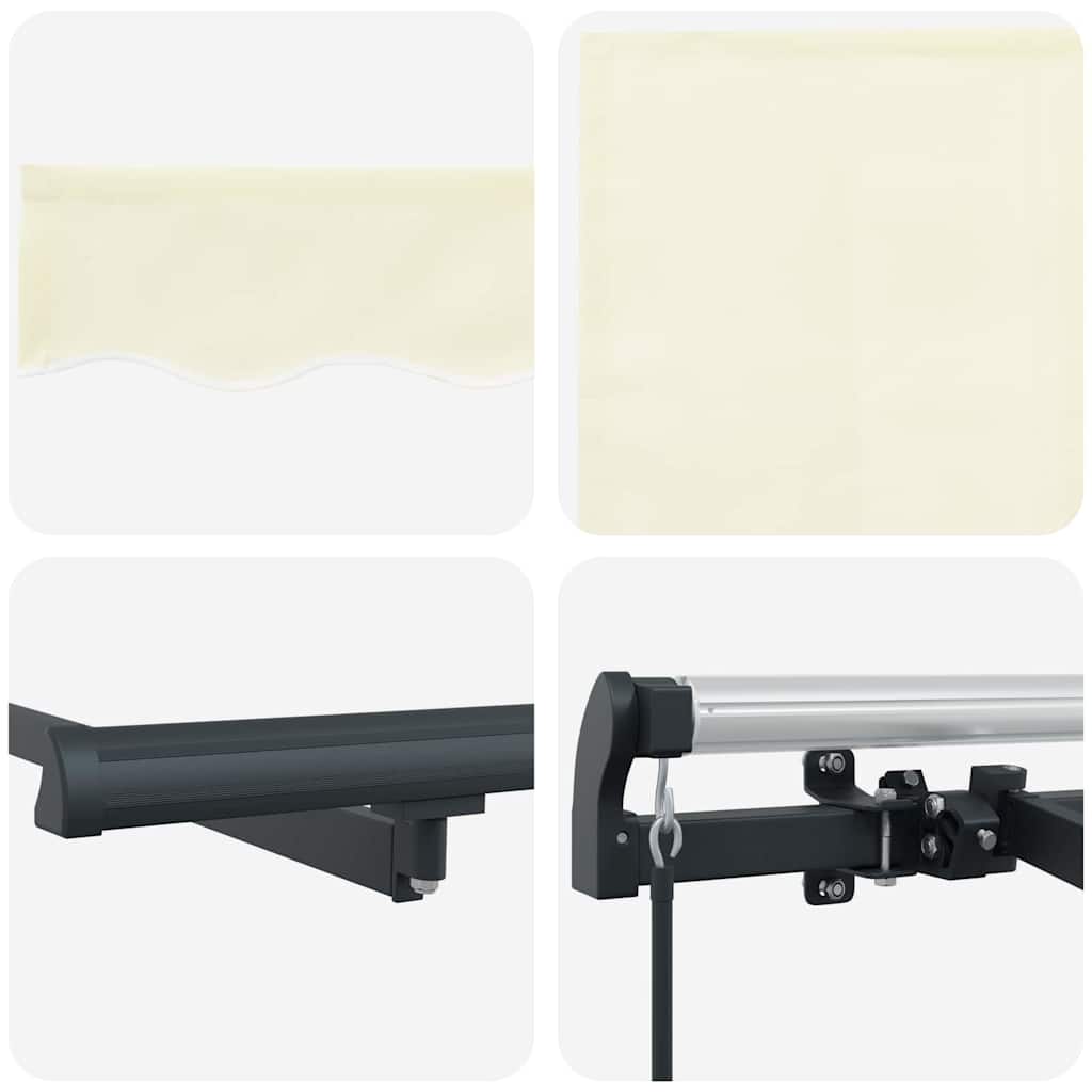 Cortina Retractabilă Crem 400 x 200 cm Poliester și Aluminiu GartenMobel Dekor