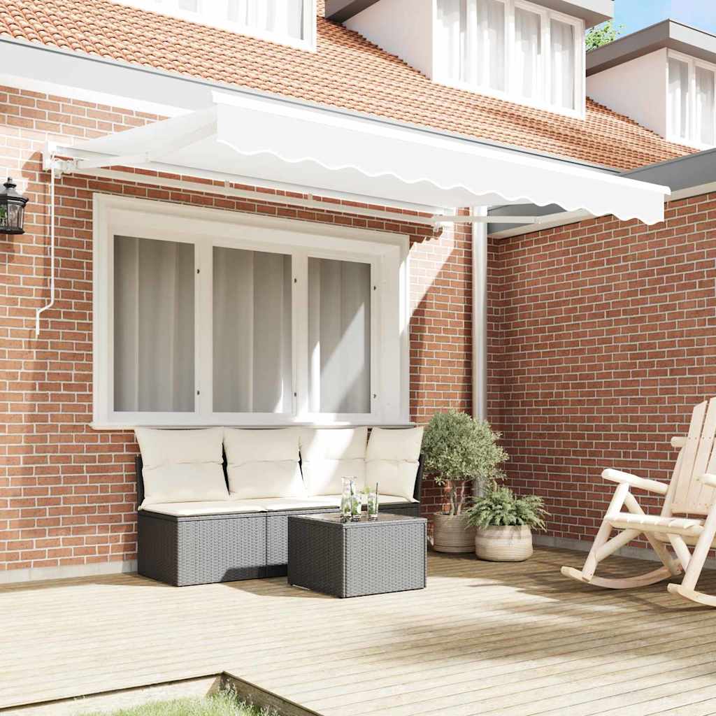 Cortina Retractabilă Manual Alb 350x200 cm țesătură GartenMobel Dekor