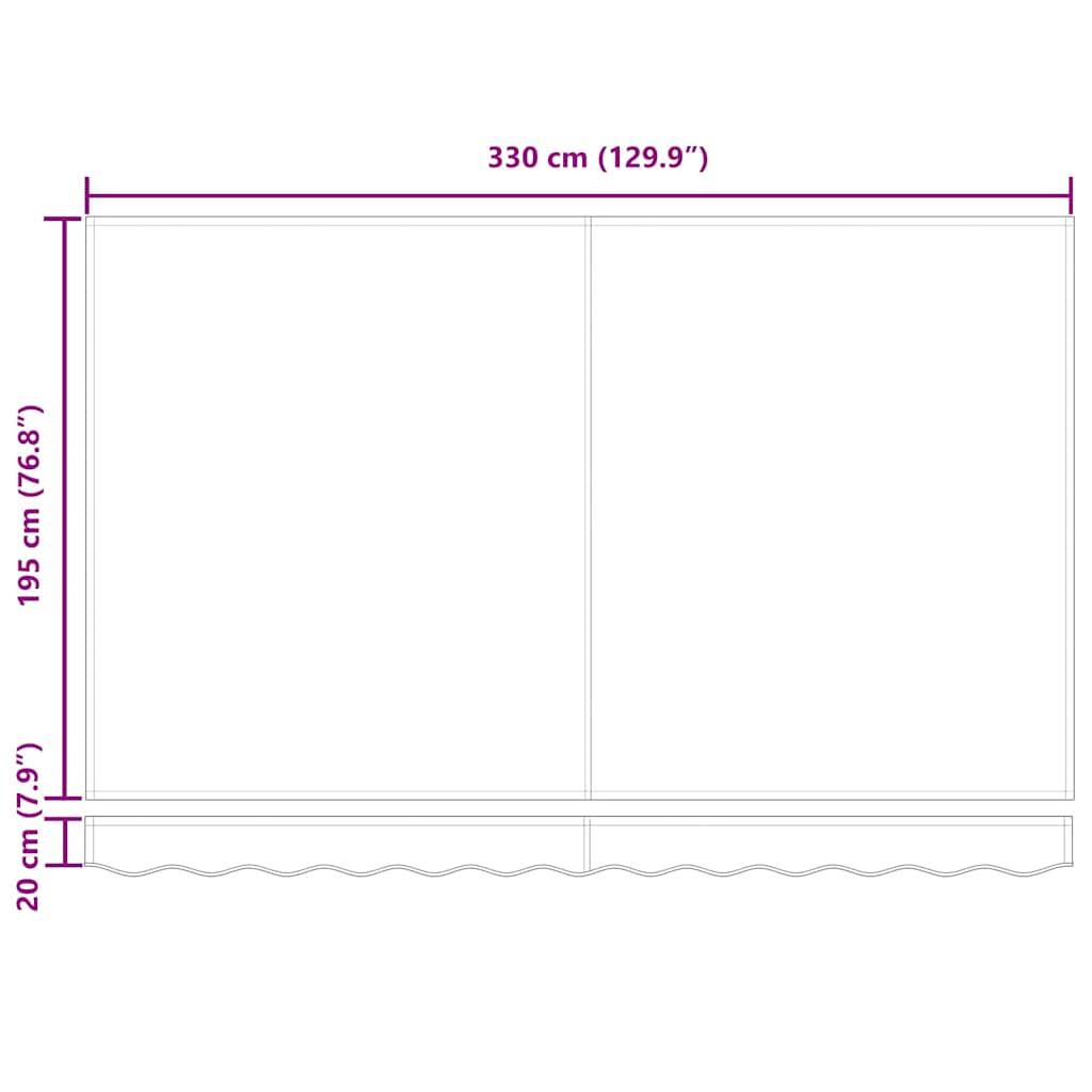 Cortina Retractabilă Manual Roșu 350x200 cm țesătură GartenMobel Dekor