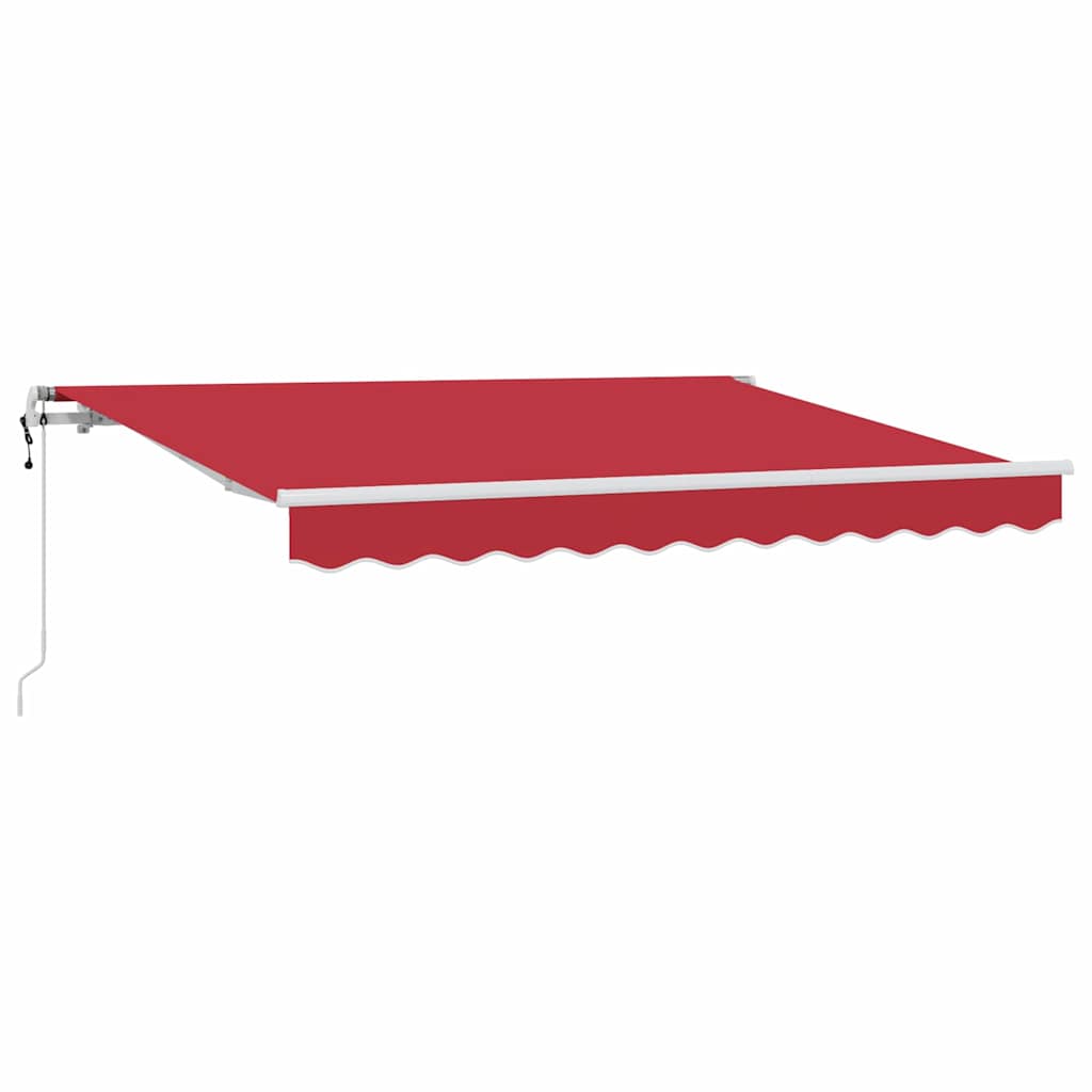 Cortina Retractabilă Roșu 350 x 200 cm Poliester și Aluminiu GartenMobel Dekor