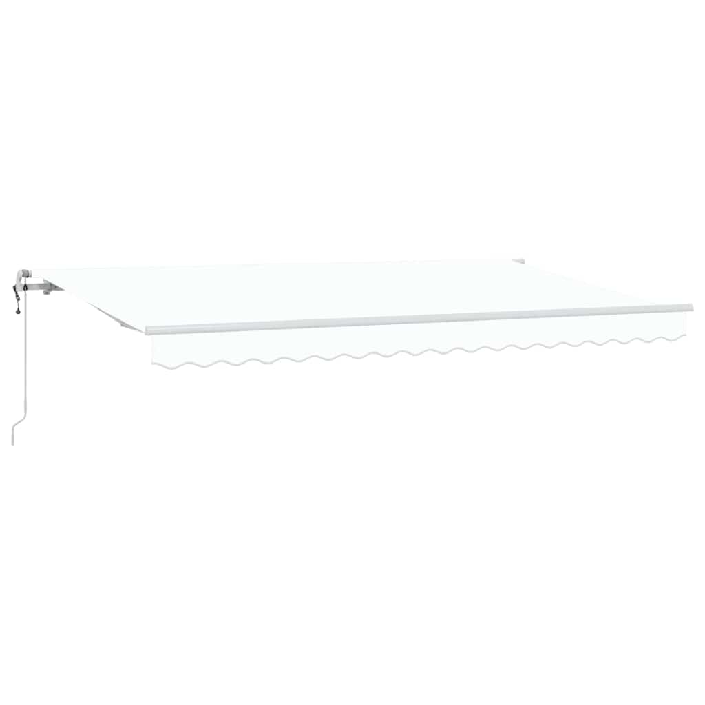 Cortina Retractabilă Alb 400 x 200 cm Poliester și Aluminiu GartenMobel Dekor