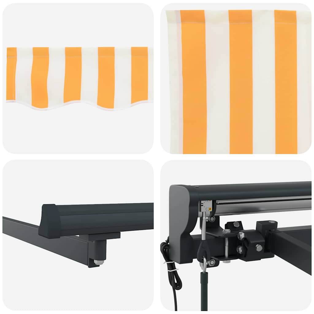 Cortina Retractabilă Galben și alb 300x250 cm țesătură GartenMobel Dekor